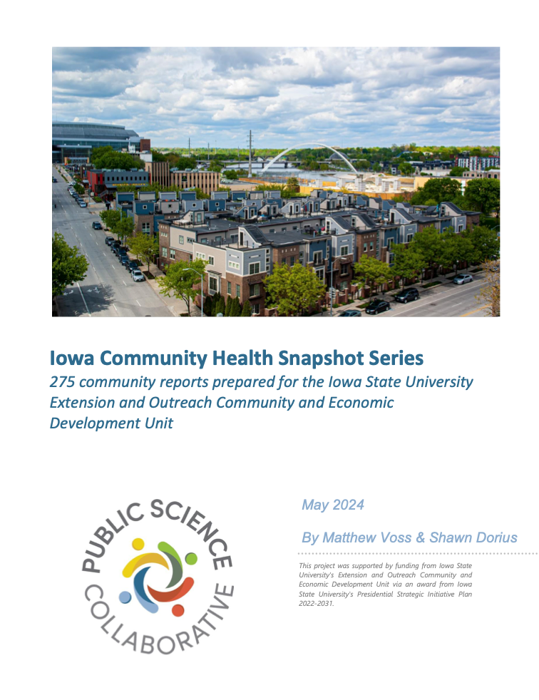 Iowa Community Health Snapshot Series report cover