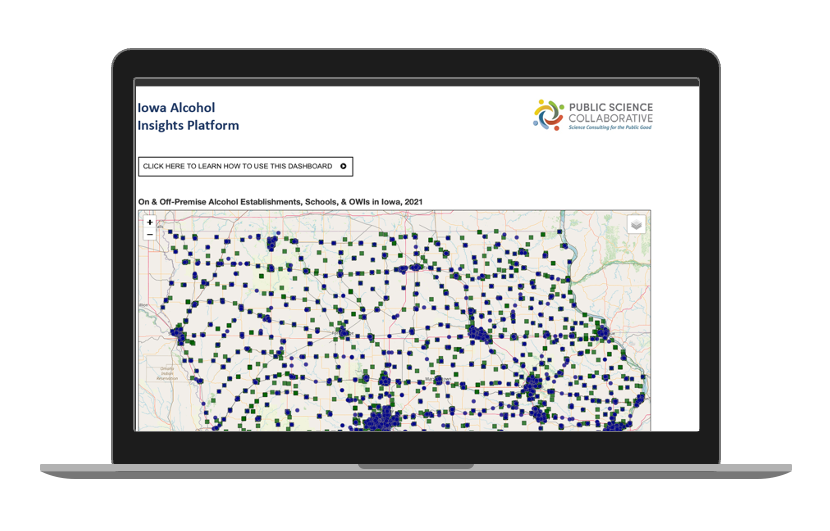 Desktop view of alcohol insights platform