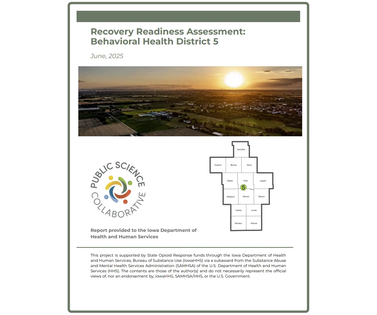 Recovery Readiness Assessment cover page