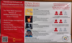 Iowa State University research poster title Gendered Drivers of Methamphetamine Use