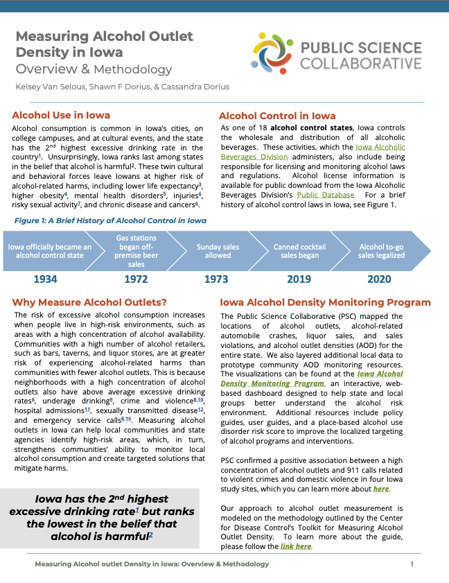 Measuring Alcohol Outlet Density in Iowa Overview cover