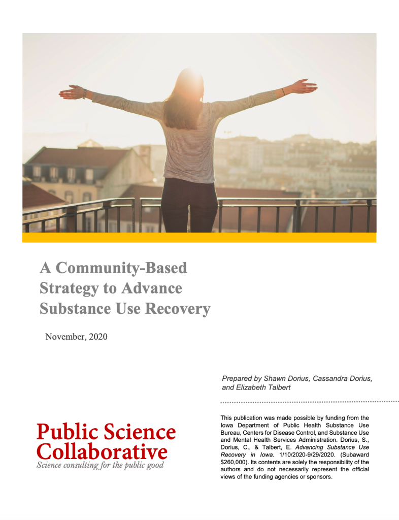 A Community-Based Strategy to Advance Substance Use Recovery report cover